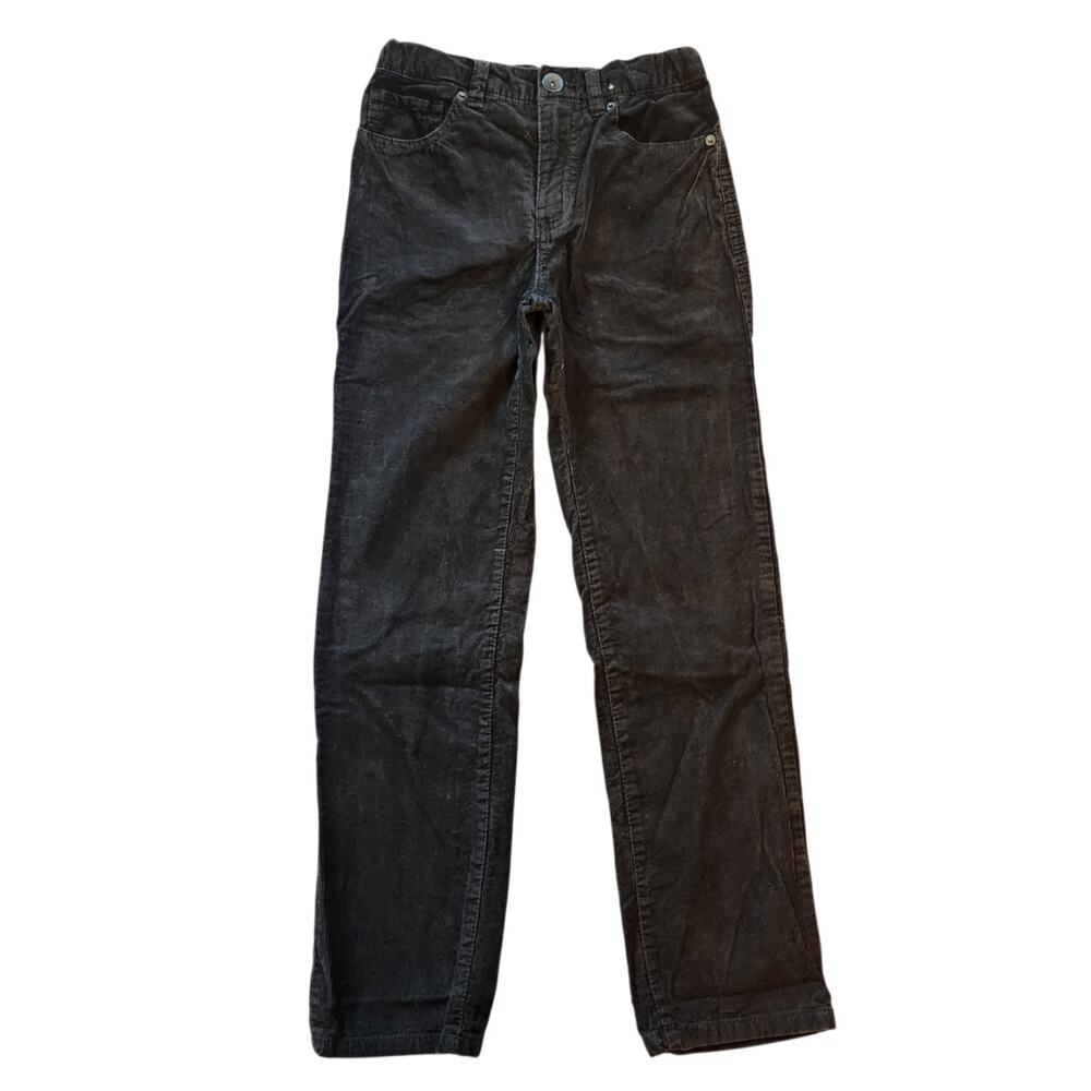 Cherokee Boys Corduroy Pants Size 12 Brown Straight Leg Adjustable Waistbands